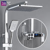 Hot and Cold Digital Shower Set Faucet Bathroom Shower System Black Gold Shower Faucet Square Shower HeadBath Shower System  