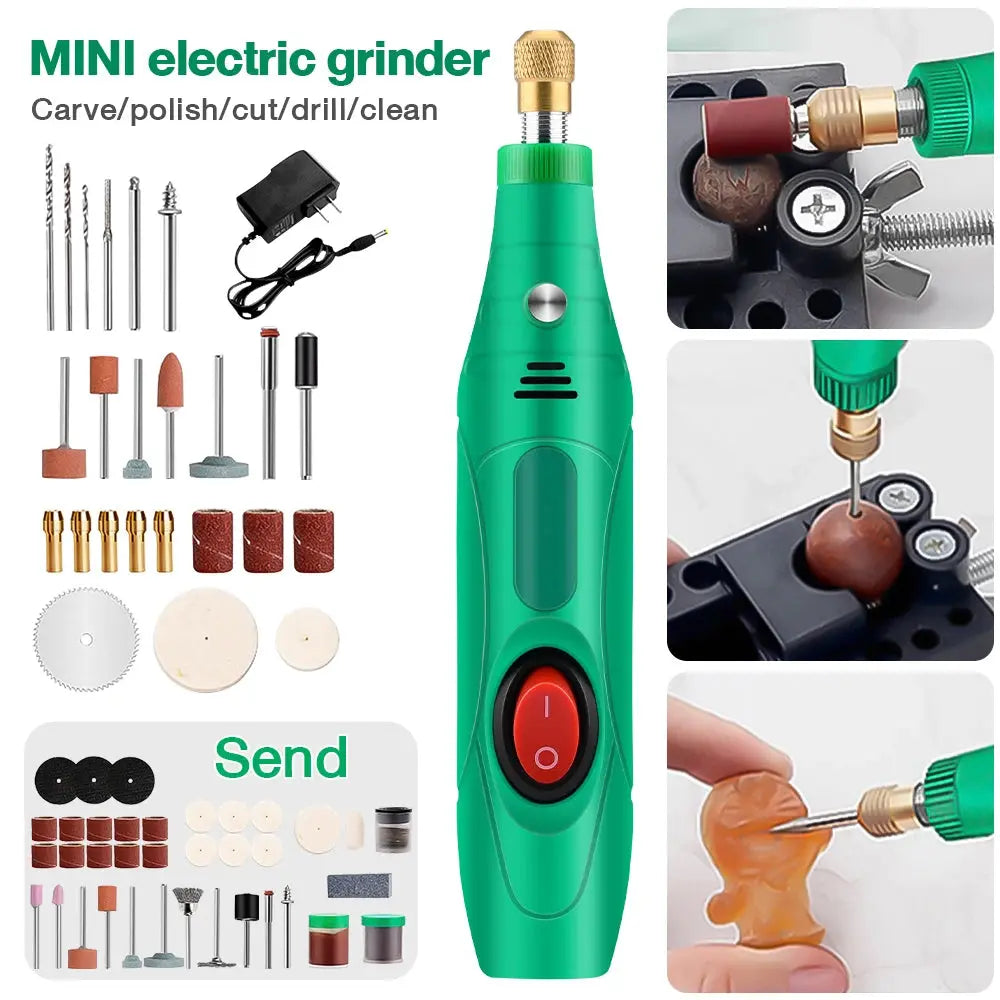 Electric Drill Grinder Engraver Pen Grinder Mini Drill Polishing Electric Rotary Tool Grinding Machine Miniature Household Tool Home Of Hybrid Tools Store