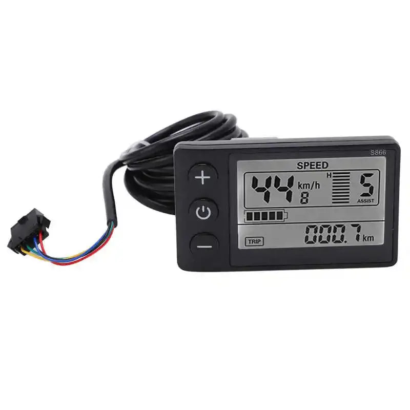 24V 36V 48V Waterproof SM LCD Display S866 Controller Panel Dashboard Electric Bike Display for Electric E-bike Scooter Tools  