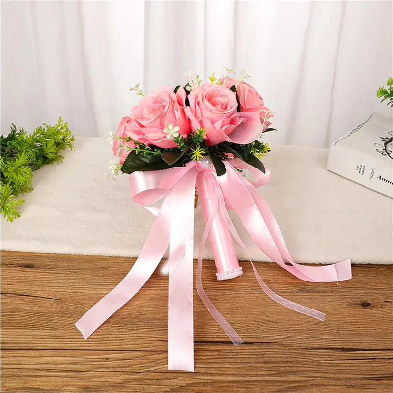 Bridal Flower Bouquet Wedding Supplies Artificial Silk Rose Peony Flower Wedding Bouquet Orchid Quality Bouquets Shop1102732563 Store