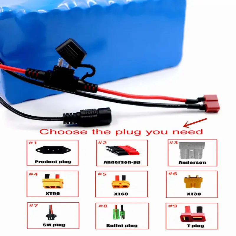 18650 13S3P 48V 30Ah 30000mAh Lithium ion Battery Pack 750w 1000w E-bike Electric bicycle Scooter with BMS And 54.6v Charger Aleaivy Official Store