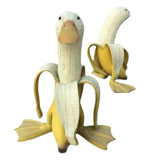 Banana Duck Creative Garden Decor Sculptures Yard Vintage Gardening Decor Art Whimsical Peeled Banana Duck Home Statues Crafts Beautifu Store  EBOYGIFTS