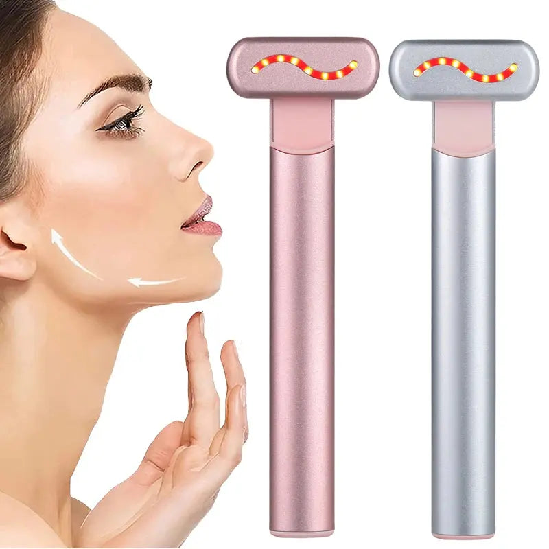 EMS Microcurrent Face Lifting Device Red Light Facial Wand Eye Neck Massager Skin Tightening  Anti Wrinkle Skin Care Beauty Tool - eboygifts