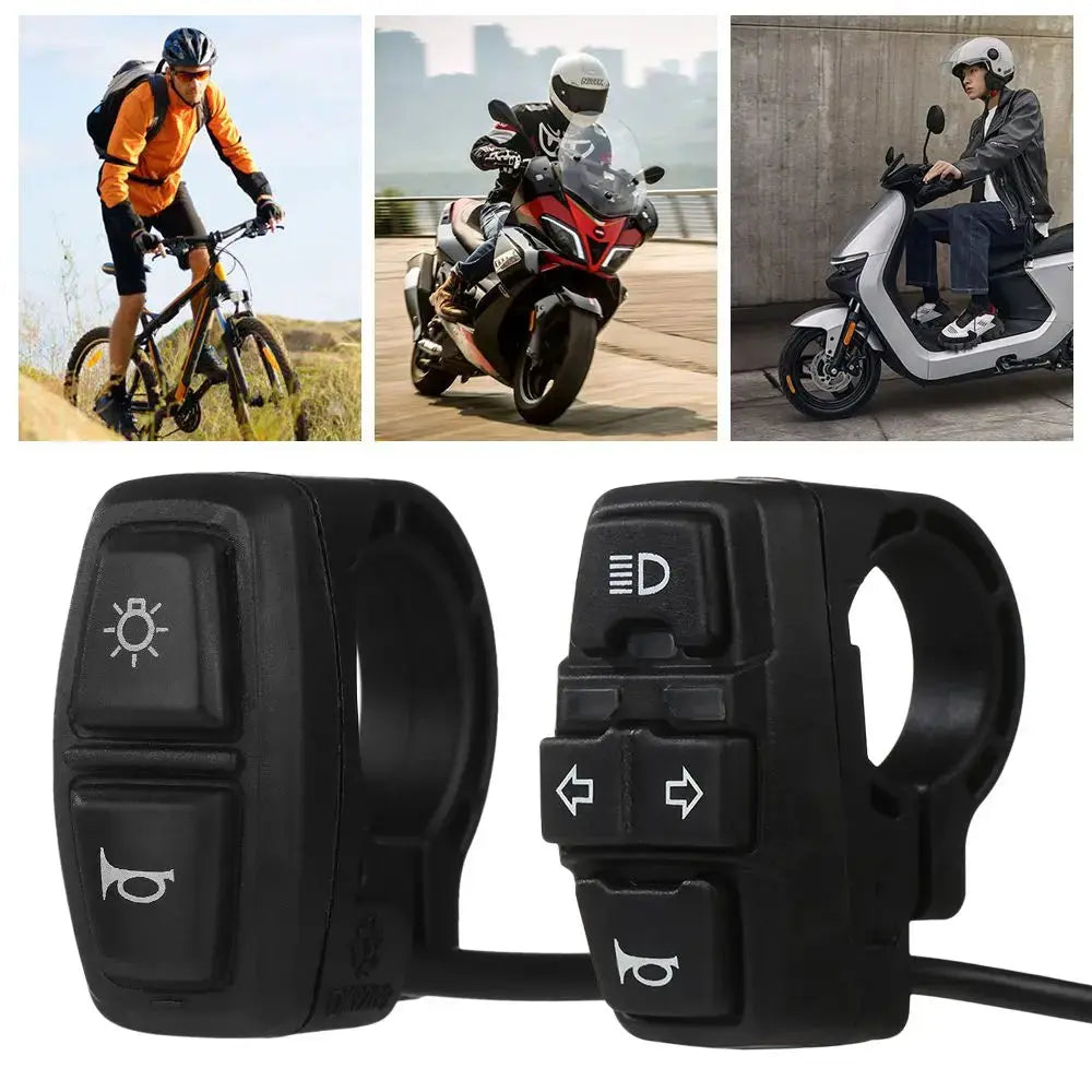 Electric Bike Scooter Light Switch DK226 Ebike Lamp and Horn Switch DK336 for Motorcycle Button Can Control Turn Signal Light  