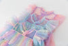 Girls Perform Sequin Rainbow Dress Children Princess Tutu Dress Summer Prom Mesh Dresses Kids Birthday Party School Casual Wear Kids Kingdom  EBOYGIFTS