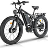 26Inch Electric Bike for Adults 2000W Dual Motor Fat Tire Ebike 48V 23AH Battery 55km/h E Bike 26” Full Suspension Hydraulic  