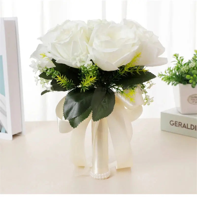 Bridal Flower Bouquet Wedding Supplies Artificial Silk Rose Peony Flower Wedding Bouquet Orchid Quality Bouquets Shop1102732563 Store