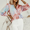 Long Sleeve Printed Blouse Elegant Shirt Tops  