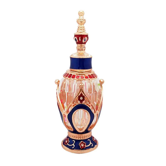 Perfume Bottle 3ml Vintage Metal Luxury Arab Style Essential Oils Dropper Bottle Container Middle East Weeding Decoration Gift Eleanos Makeup Store