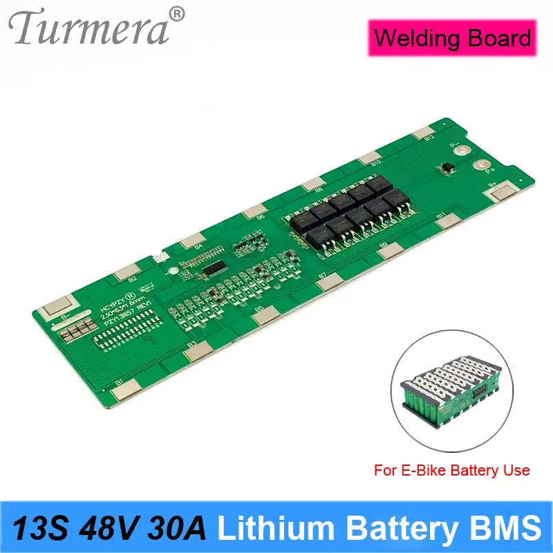 Turmera 13S 20A 30A BMS 48V 52V Lithium Battery Protection Board Spot Welding Directly Use in Electric Bike or E-scooter Battery  