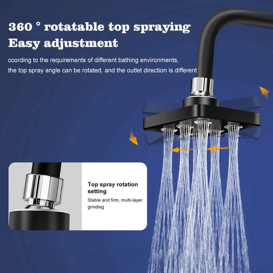 Zhangji New Mini Magic Water Flow Rainfall Shower Head High Pressure Rainshower Water-saving Shower Bathroom Accessories  