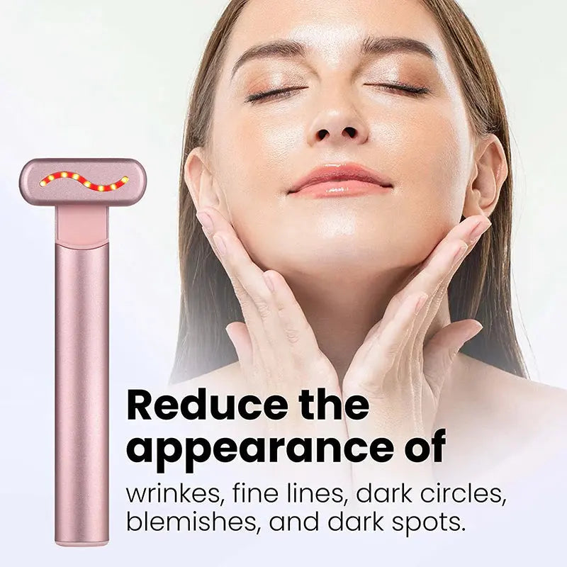 EMS Microcurrent Face Lifting Device Red Light Facial Wand Eye Neck Massager Skin Tightening  Anti Wrinkle Skin Care Beauty Tool - eboygifts