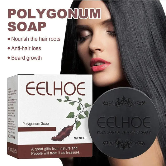 3/1pc Polygonum Soap Bar Hair Darkening Shampoo Repair Hair Solid Soap Natural Organic Hair Conditioner 100g Shella-Picks Makeup Store