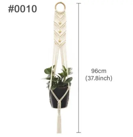 Gardening Macrame Plant shelves Hanging Basket Outdoor Hanger Rope Cotton Linen Flower pot Net  Courtyard Wall Hanging Decor  