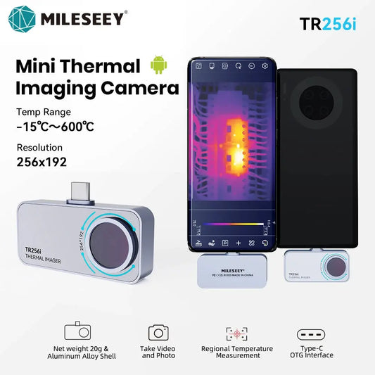 MILESEEY Thermal Camera Android TR160i TR256i 256x192 Infrared Thermal Imager for Phone, Panel PCB Circuit Repair Tool MiLESEEY Official Store  EBOYGIFTS