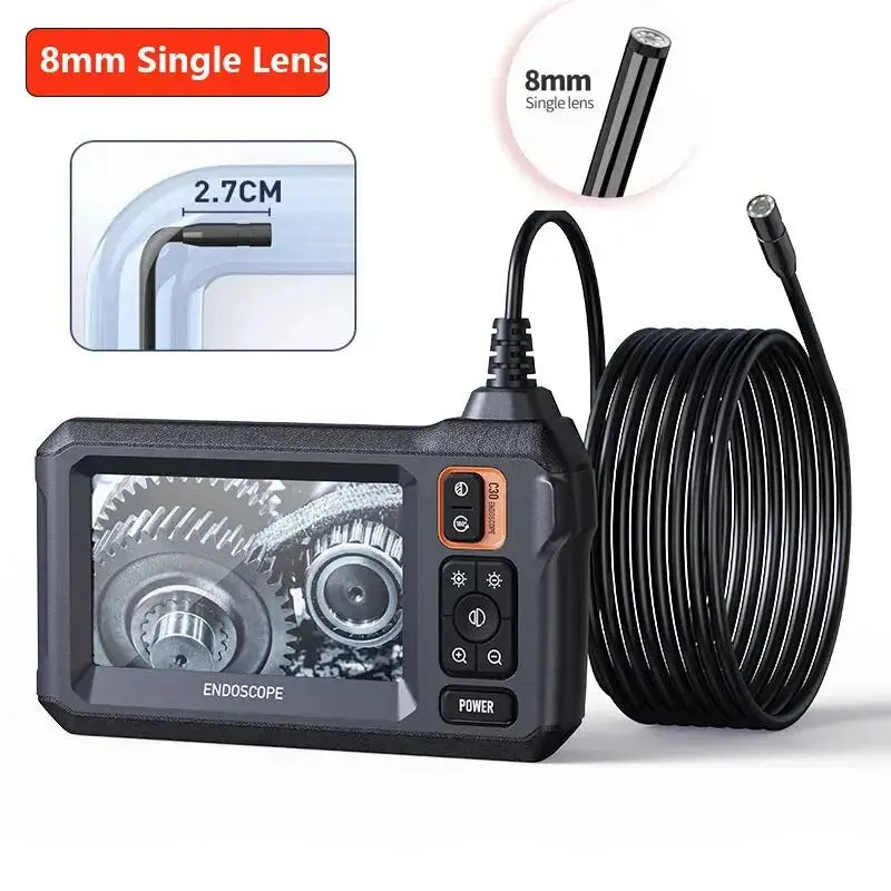 Dual&Single Lens Endoscope Camera with 1080P 8mm 4.3" IPS Screen IP67 Waterproof Car Pipe Inspection Borescope 2000mAh Cutesliving Store  EBOYGIFTS