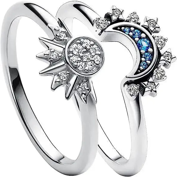 Summer Couple Ring Set: Celestial Engagement Jewelry ZHIXUN Official Store  EBOYGIFTS