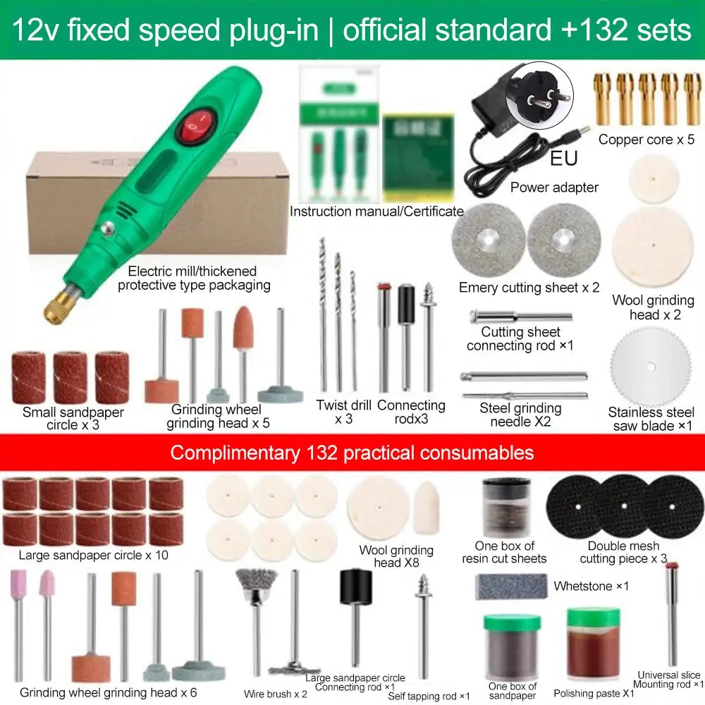 Electric Drill Grinder Engraver Pen Grinder Mini Drill Polishing Electric Rotary Tool Grinding Machine Miniature Household Tool Home Of Hybrid Tools Store