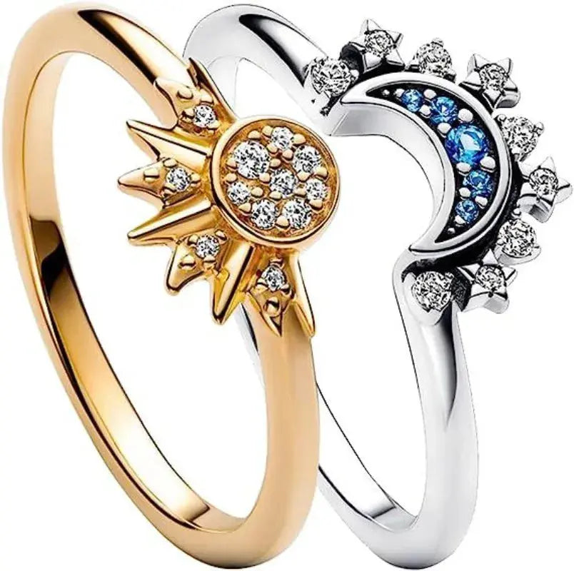 Summer Couple Ring Set: Celestial Engagement Jewelry ZHIXUN Official Store  EBOYGIFTS