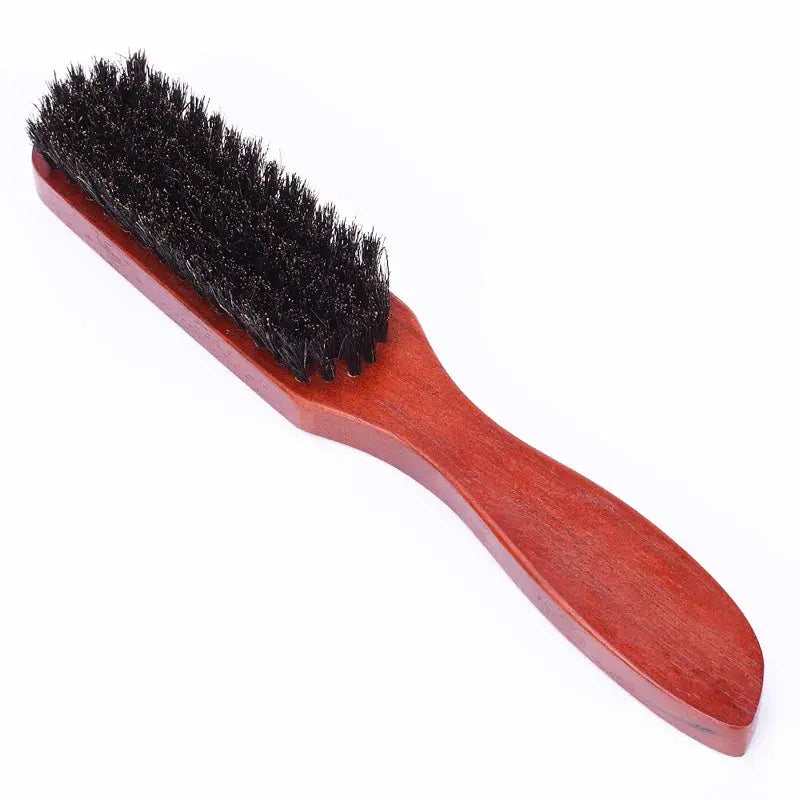 Professional Soft Boar Bristle Wood Beard Brush Hairdresser Shaving Brush Comb Men Mustache Comb Kit With Gift Bag Hair Comb Set Sur-Soul Store