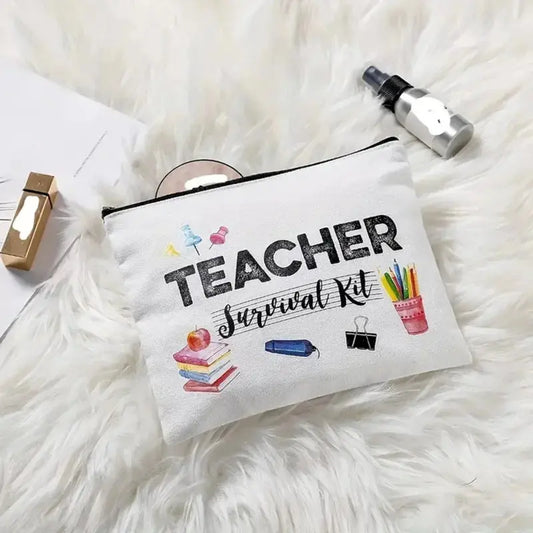 Teacher Appreciation Gifts Best Teacher Ever Cosmetic Bag Teacher Gifts for Women Teacher Makeup Bag Pencil Pouch for Teacher Shop1102892585 Store