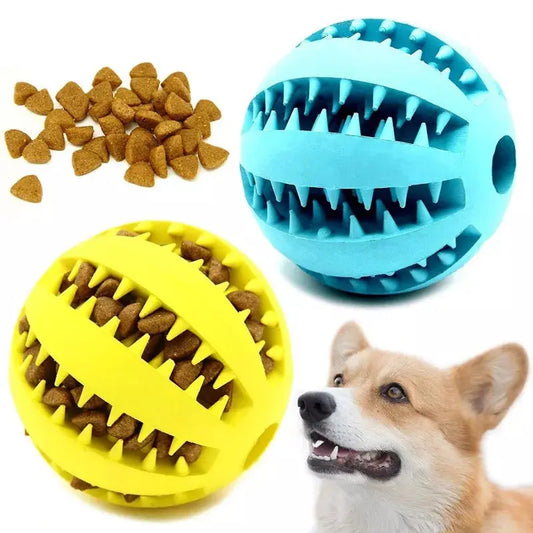 Natural Rubber Pet Dog Toys Dog Chew Toys Tooth Cleaning Treat Ball Extra-tough Interactive Elasticity Ball5cm for Pet Products Top-pet Store  EBOYGIFTS