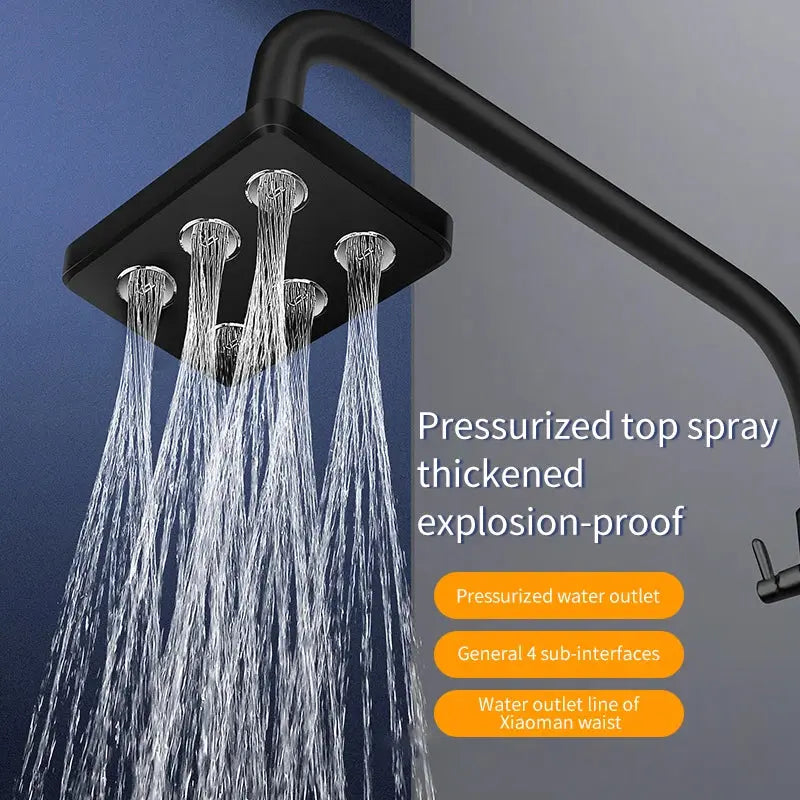 High Pressure Mini Rainshower Magic Water Flow Rainfall Shower Head Water- saving Shower Bathroom Accessories Showerhead  