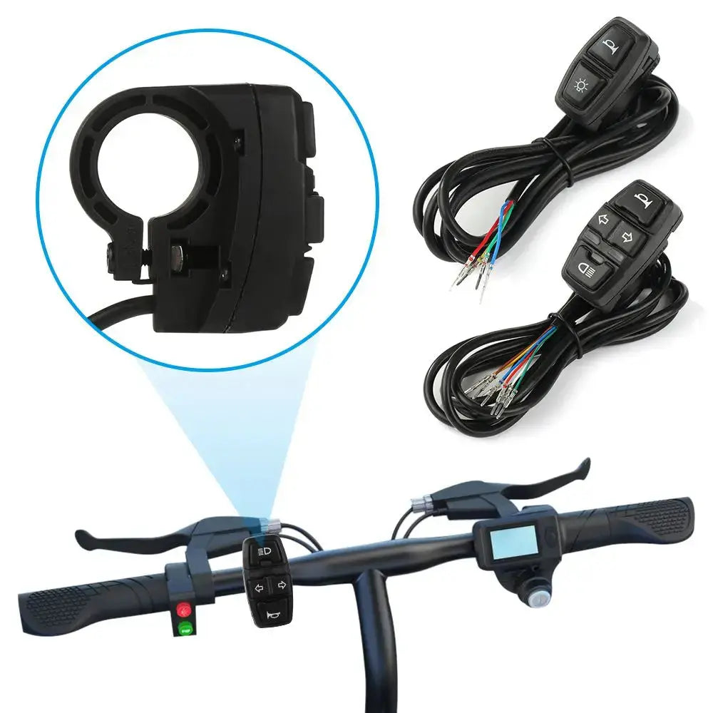 Electric Bike Scooter Light Switch DK226 Ebike Lamp and Horn Switch DK336 for Motorcycle Button Can Control Turn Signal Light  