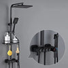 Hot and Cold Digital Shower Set Faucet Bathroom Shower System Black Gold Shower Faucet Square Shower HeadBath Shower System  