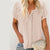 Hollow Out Blouse Short Sleeve Loose White Blouse  