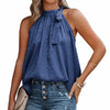 Halter Lacing Chiffon Blouses  