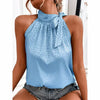 Halter Lacing Chiffon Blouses  