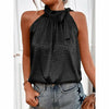 Halter Lacing Chiffon Blouses  