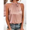 Halter Lacing Chiffon Blouses  