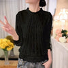 Women Long Sleeve Chiffon Lace Blouse Spring Autumn Elegant New Tops - EBOYGIFTS LLC women Attire 513-BLACK-S Women Long Sleeve Chiffon Lace Blouse Spring Autumn Elegant New Tops