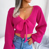 Bow Knit Pullovers Sweater  