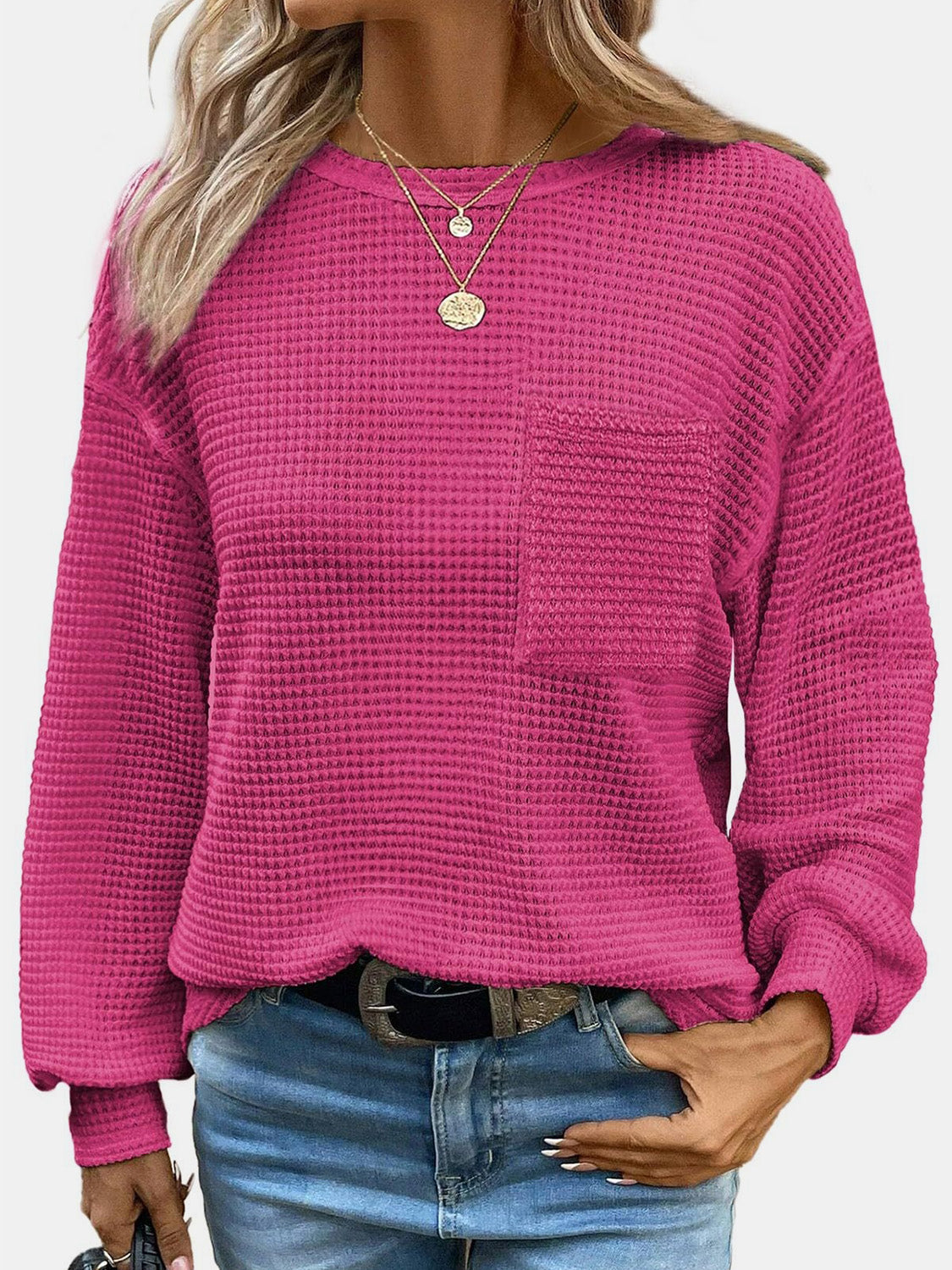 Mandy Round Neck Long Sleeve T-Shirt  