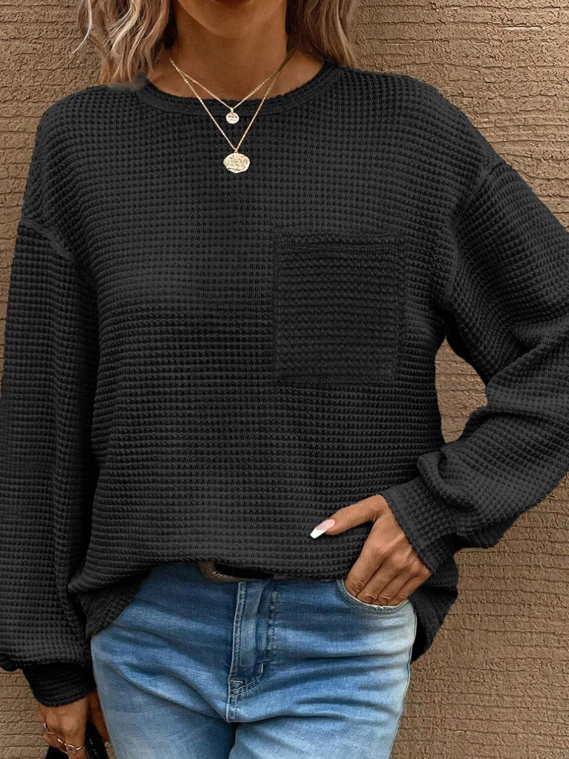 Mandy Round Neck Long Sleeve T-Shirt  