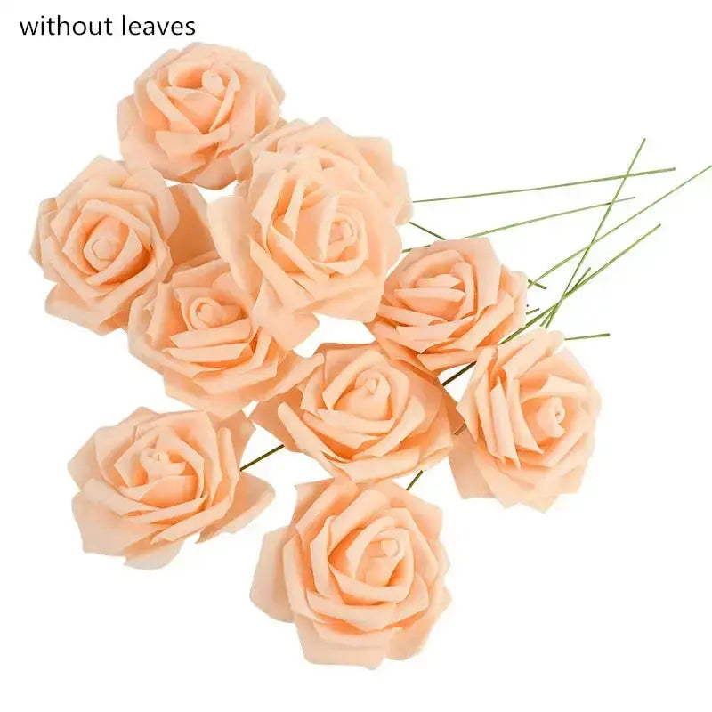 echo-friendly 10/20/30 Heads 8CM Artificial PE Foam Rose Flowers