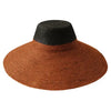 RIRI DUO Jute Straw Hat, in Burnt Sienna & Black  