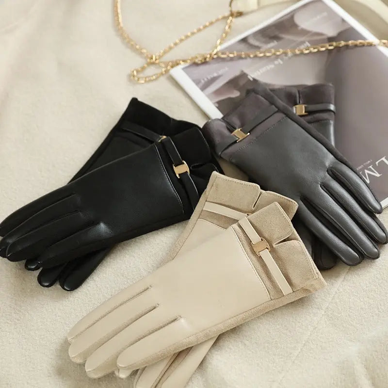 Women's Winter Suede Gloves  