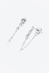 Zircon 925 Sterling Silver Chain Earrings  