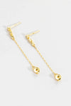 Zircon 925 Sterling Silver Chain Earrings  