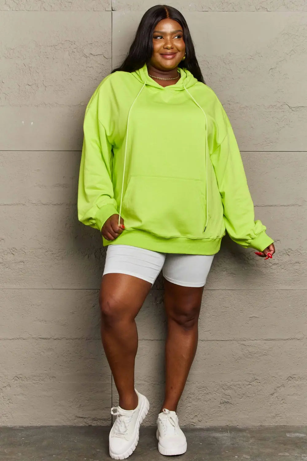 Full Size Drawstring Long Sleeve Hoodie  