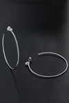 Adored 925 Sterling Silver Moissanite Hoop Earrings  