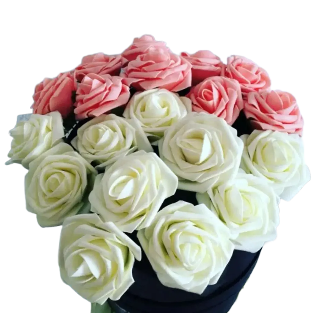 10/20/30 Heads 8CM Artificial PE Foam Rose Flowers Party Decorative Favors Store  EBOYGIFTS