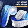 4D Cloud Technology Sports Insoles for Shoes Breathable Shock Absorption Cushion