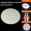 Rain Shower Head Ultra-Thin Design-Pressure Boosting High Pressure Stainless Steel Rainfall  