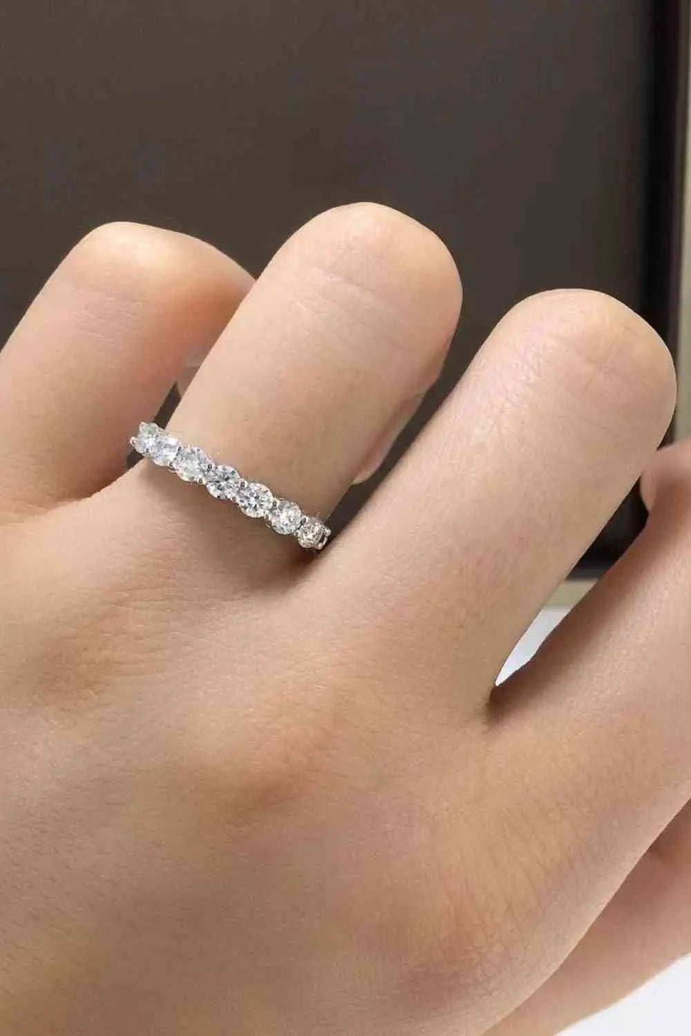 Charming Moissanite 925 Sterling Silver Ring