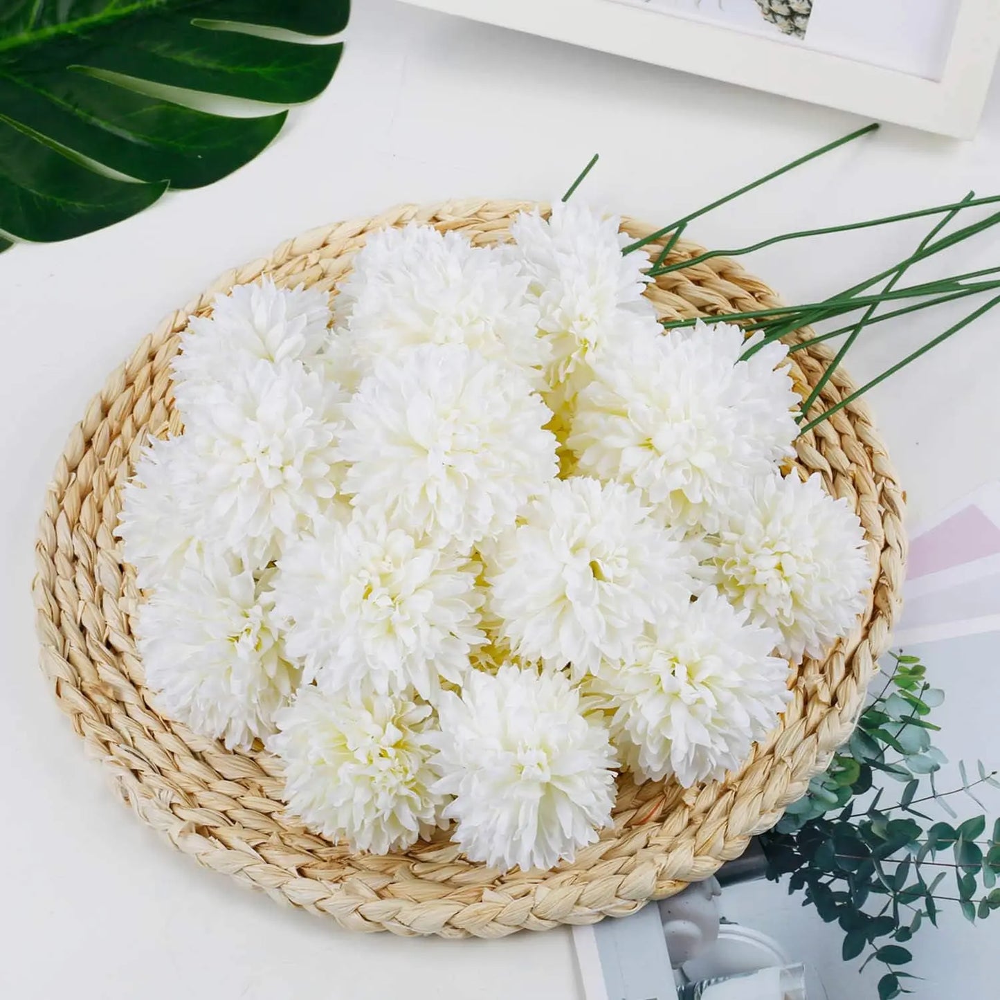 echo-friendly Artificial Silk Kiku Flowers | Fake Chrysanthemum